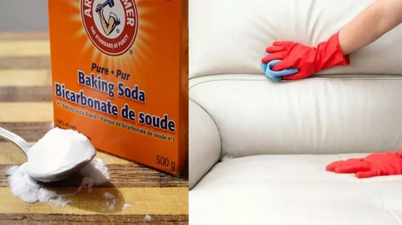 Giặt ghế sofa da bằng baking soda