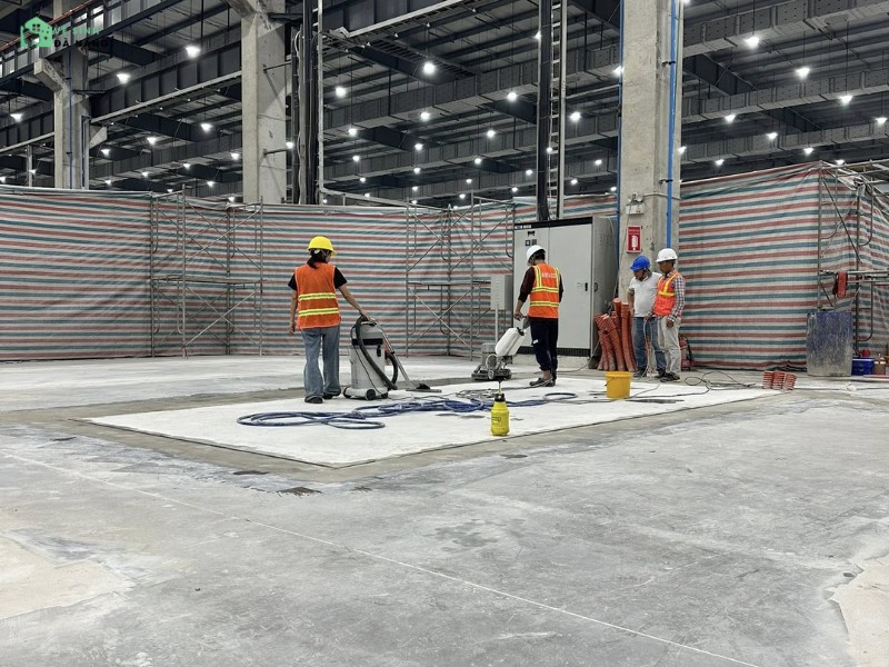 Phương pháp mài sàn bê tông nhà xưởng khô