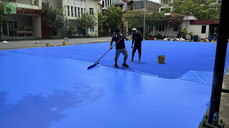 Thi công sơn sân Pickleball
