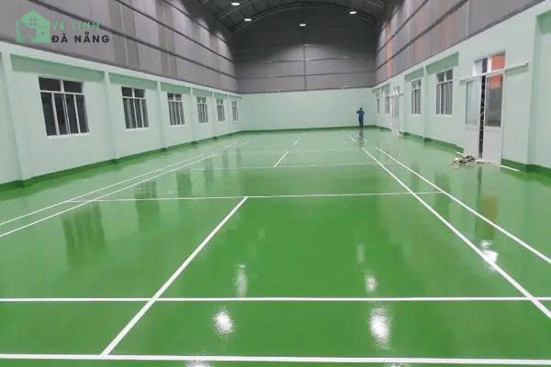 Thi công sơn sân Tennis